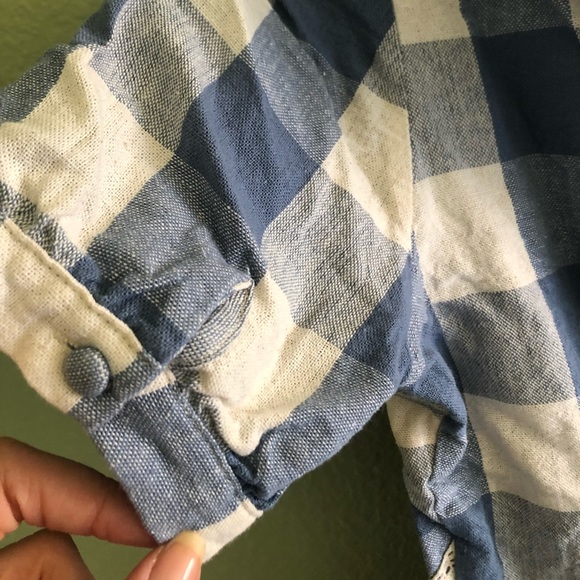 NORDSTROM Blue Plaid Romper - Picture 7 of 7